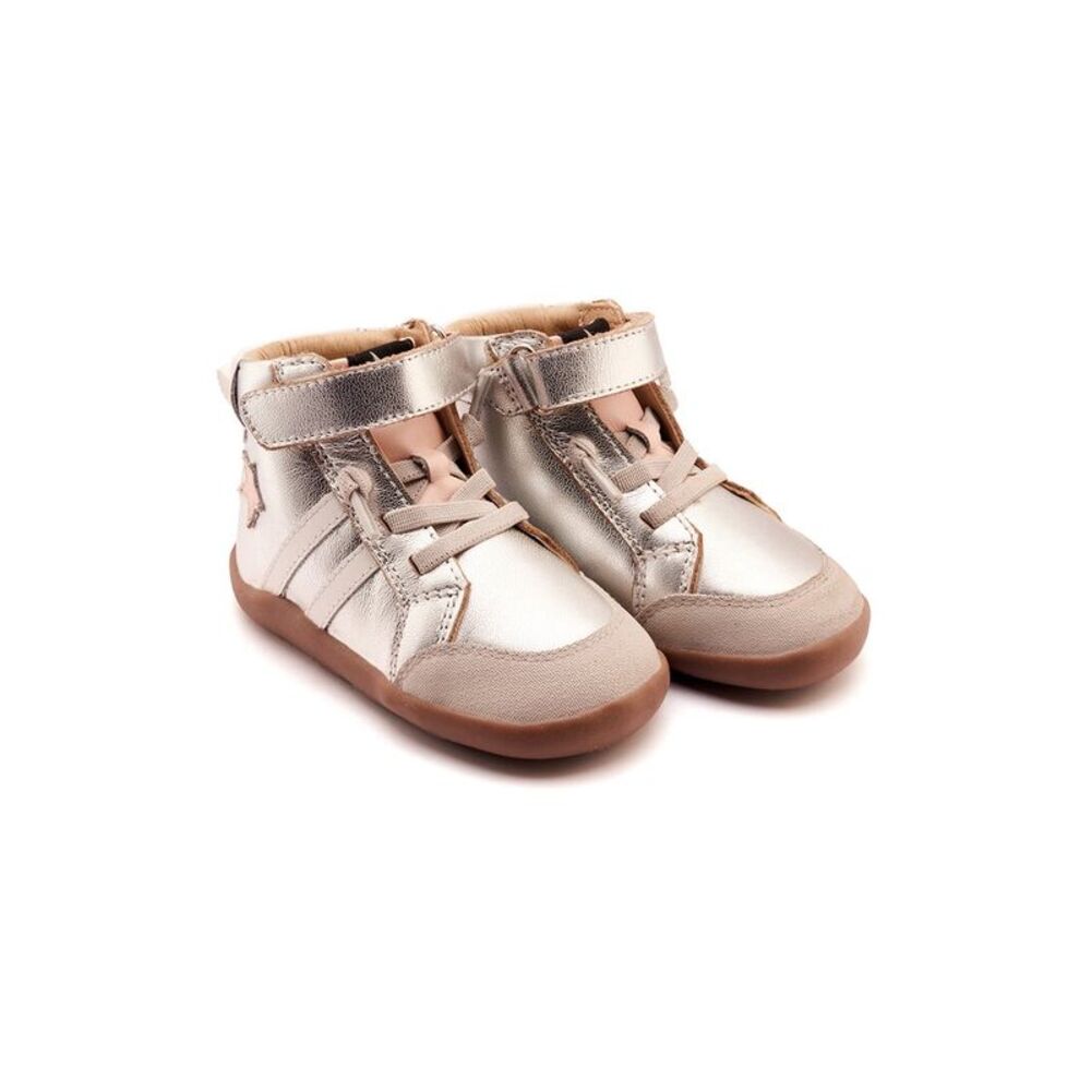 Old Soles Boss Ground Leather Sneaker, Silver